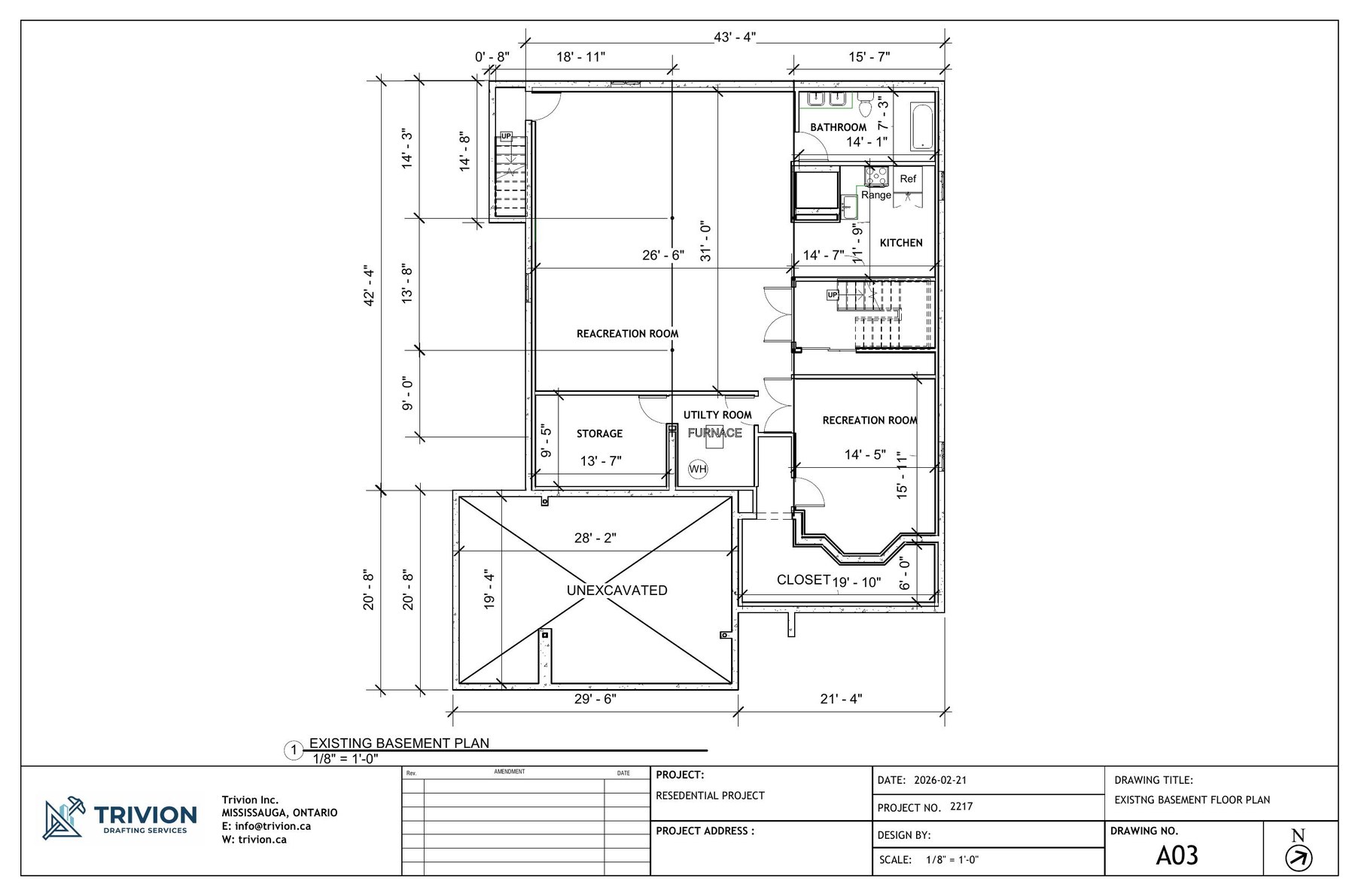 Residential basement plan