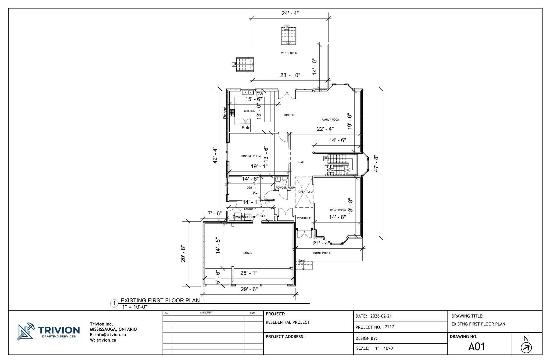 Residential first floor plan