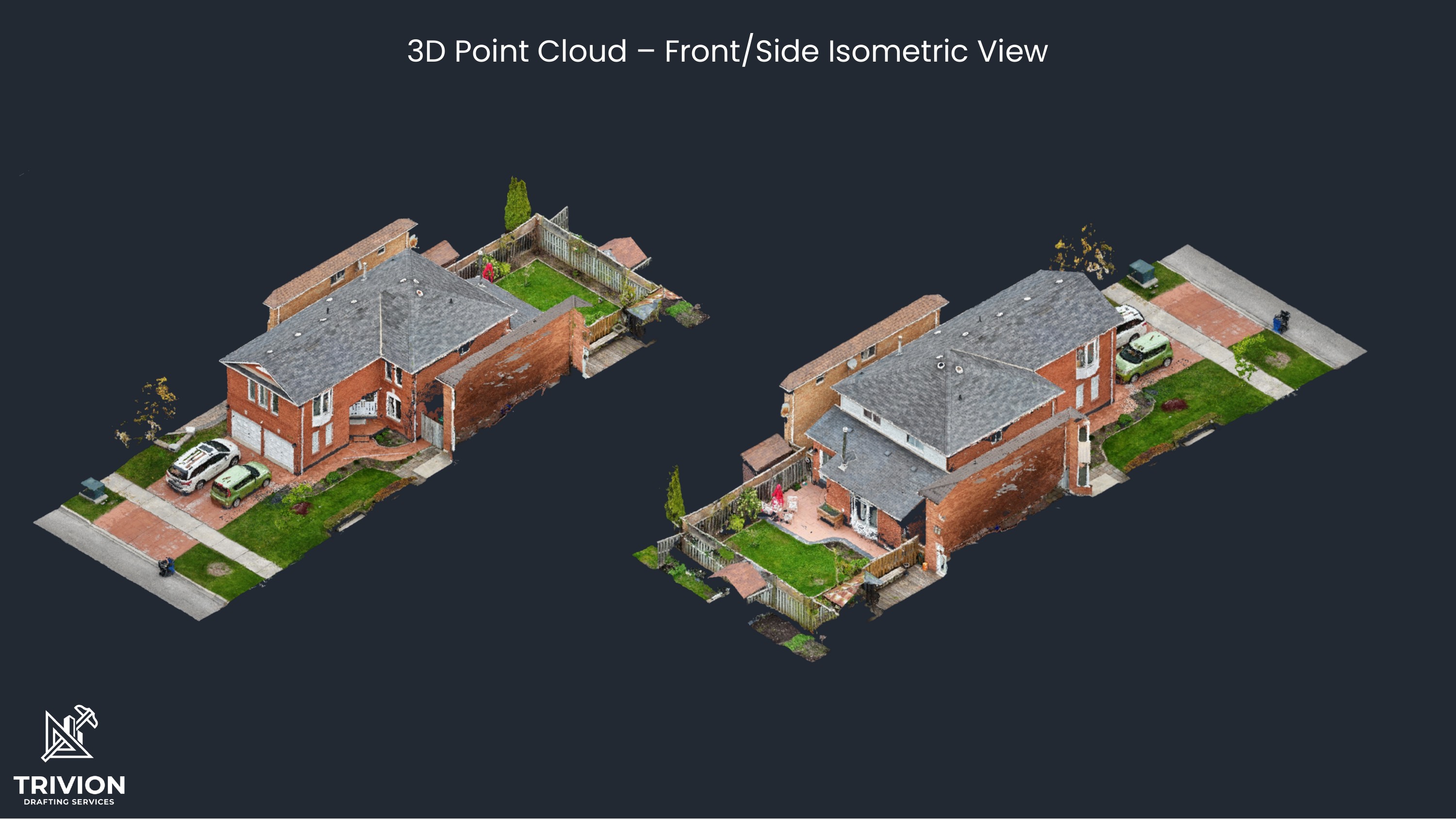3D point cloud isometric view